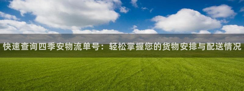 多多28app能退款吗：快速查询四季安物流单号：轻松掌握您的